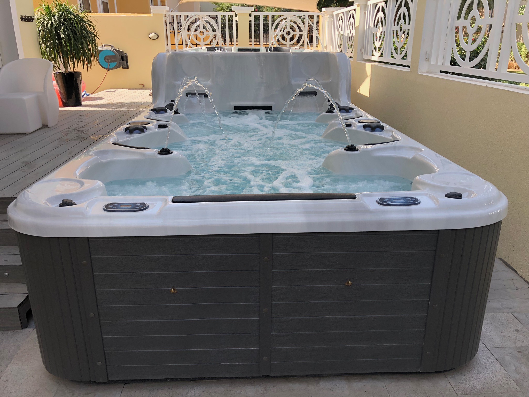 Above Ground Double Deck Swim Spa