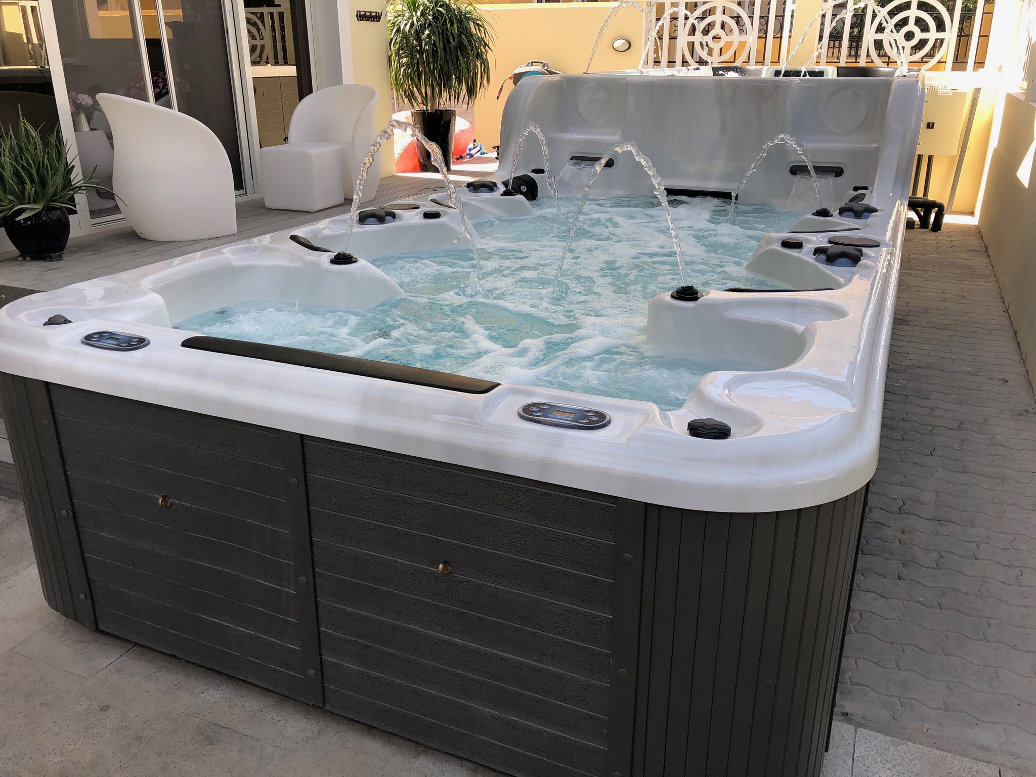 Above Ground Double Deck Swim Spa