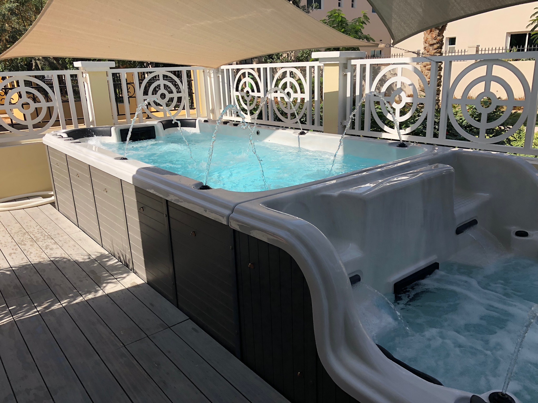 Above Ground Double Deck Swim Spa