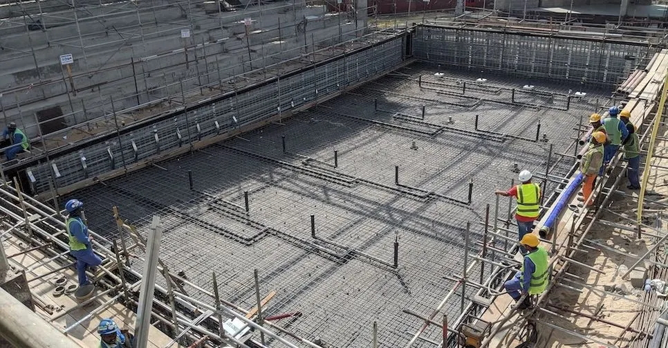 semi olympic pool monoblock concrete