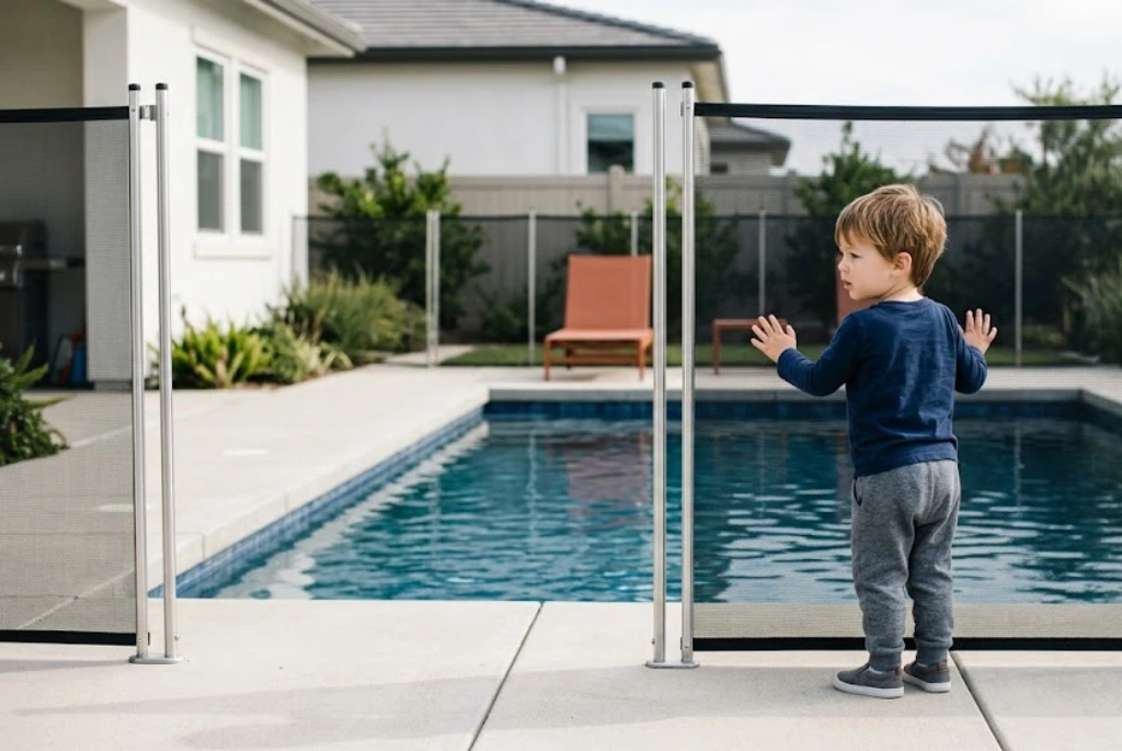 Family safe pool Dubai protected with child safety fence and supervised access