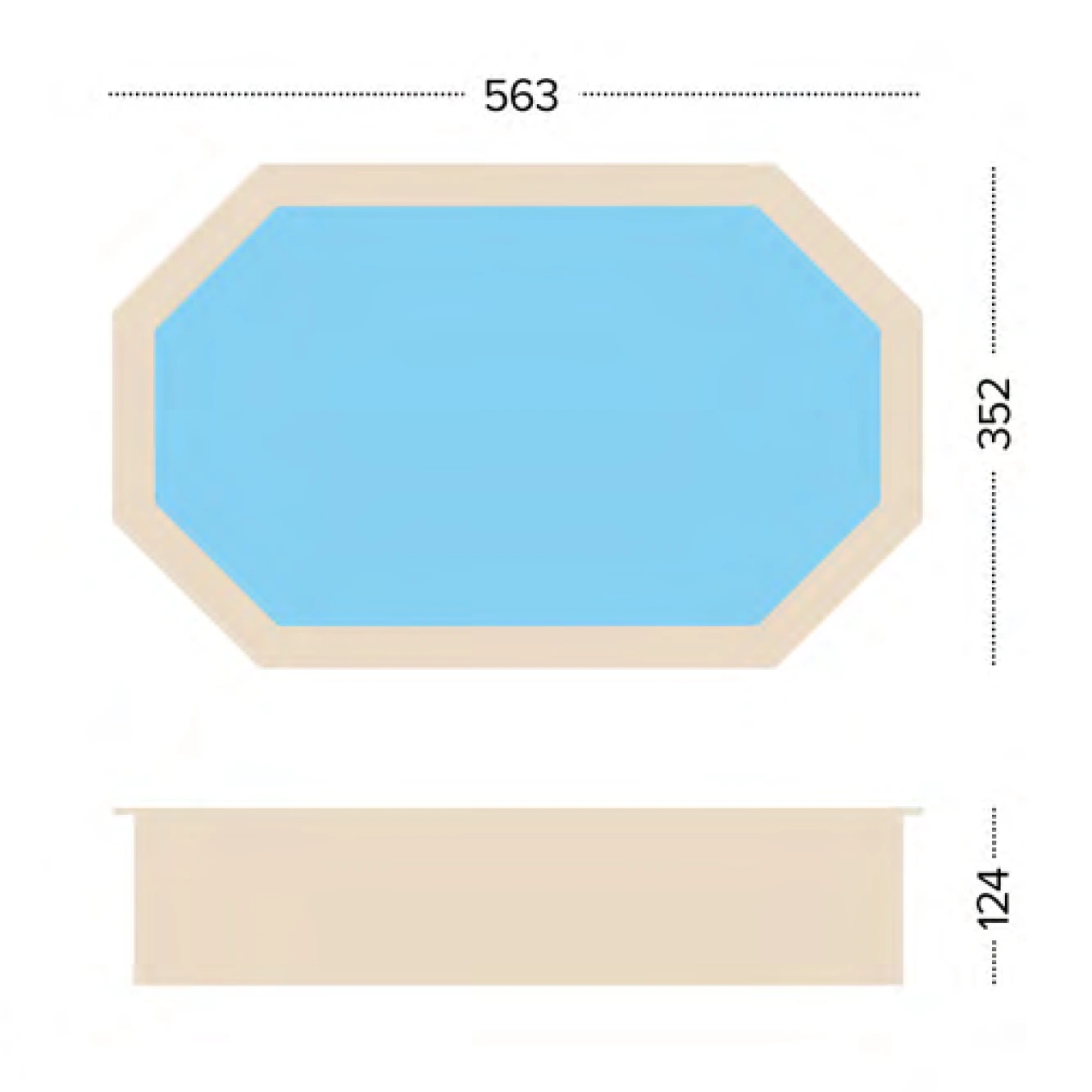 above ground pool Blue Lagoon dimensions