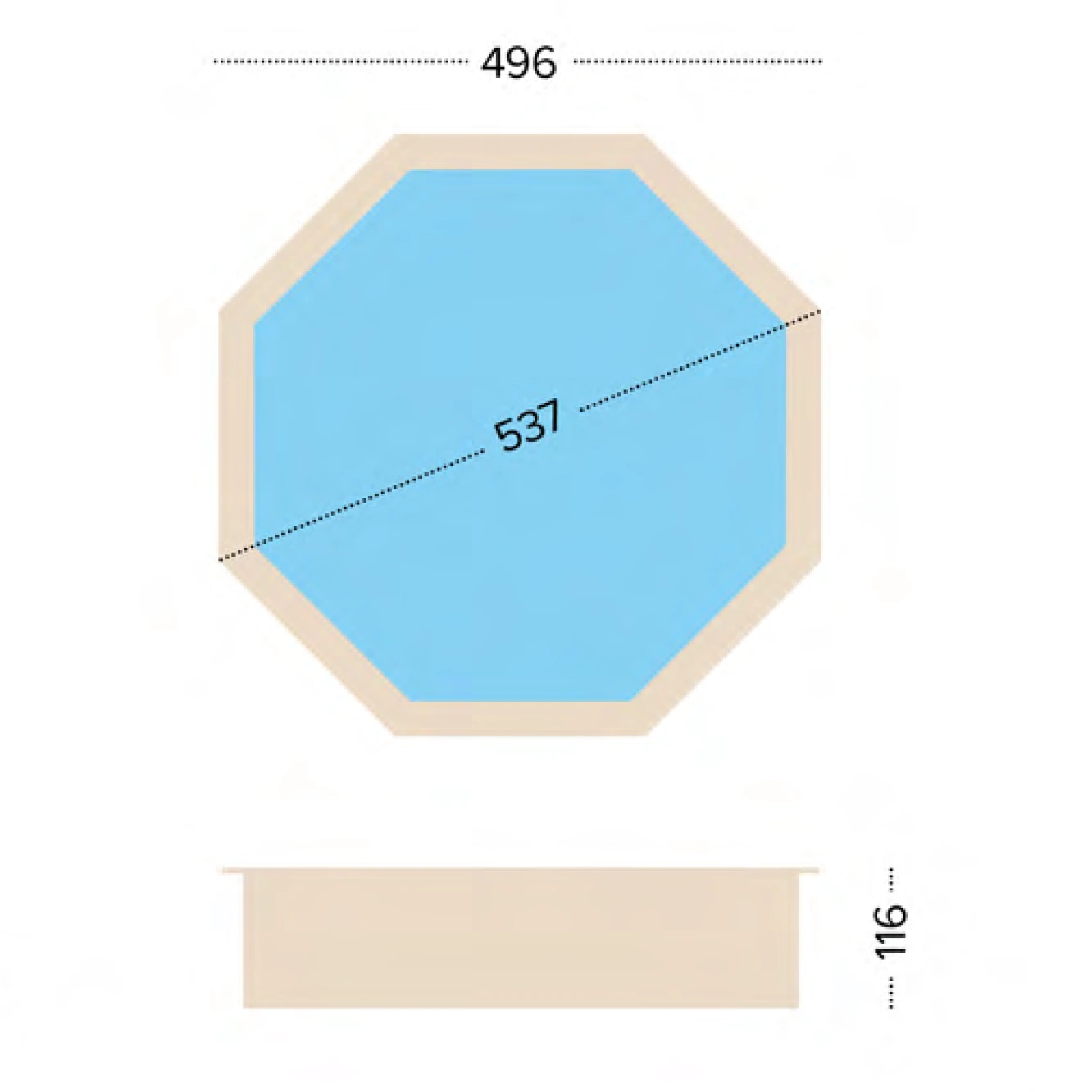 above ground pool Exotic Sunset dimensions