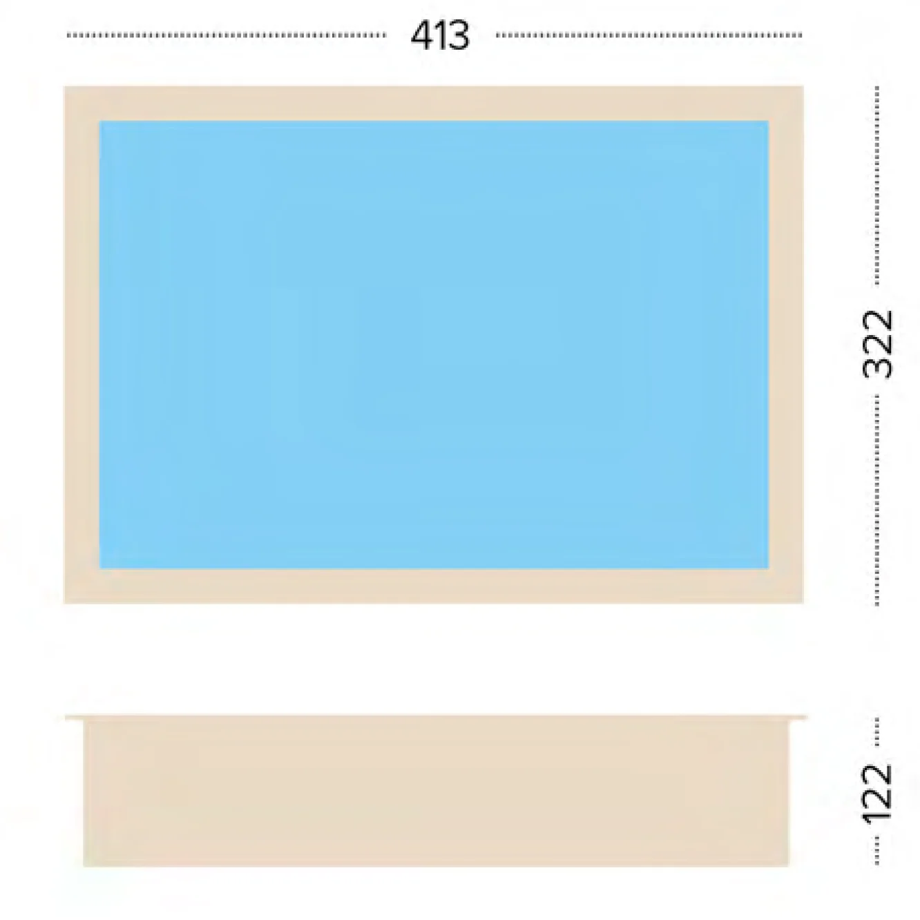 above ground pool Seashell Happiness dimensions